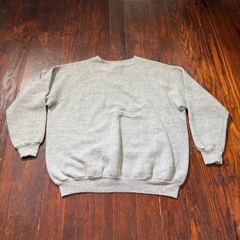 Vintage 80s Russell Athletic Sweatshirt Mens XL Gray Blank Raglan Made in USA
